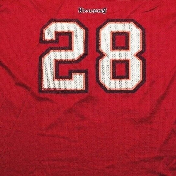 Tampa Bay Buccaneers Warrick Dunn 28 Red Football Jersey Mens Size 2XL NFL - Picture 3 of 12